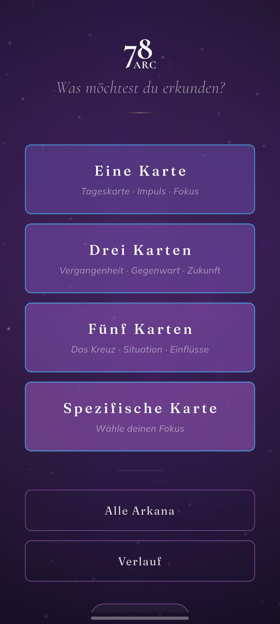 78 Arc · Auswahl