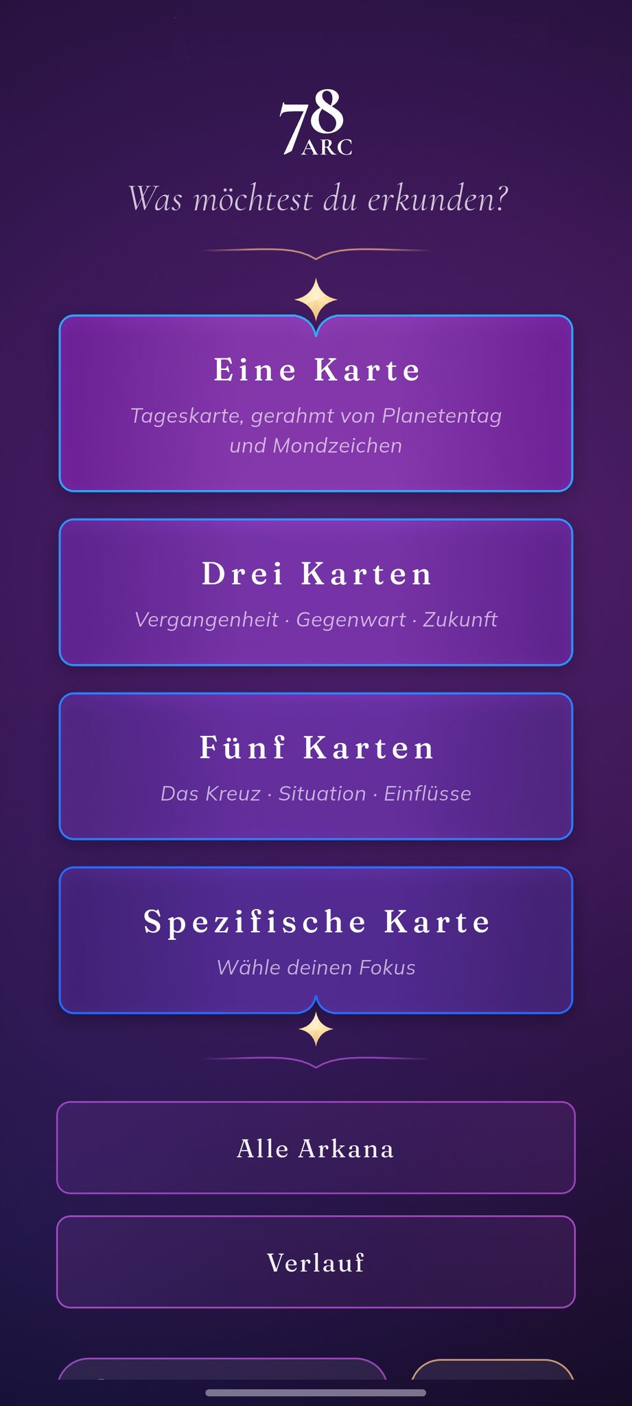 78 Arc · Auswahl