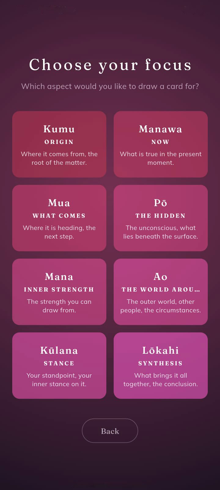 ʻOhana · eight focuses from Kumu to Lōkahi