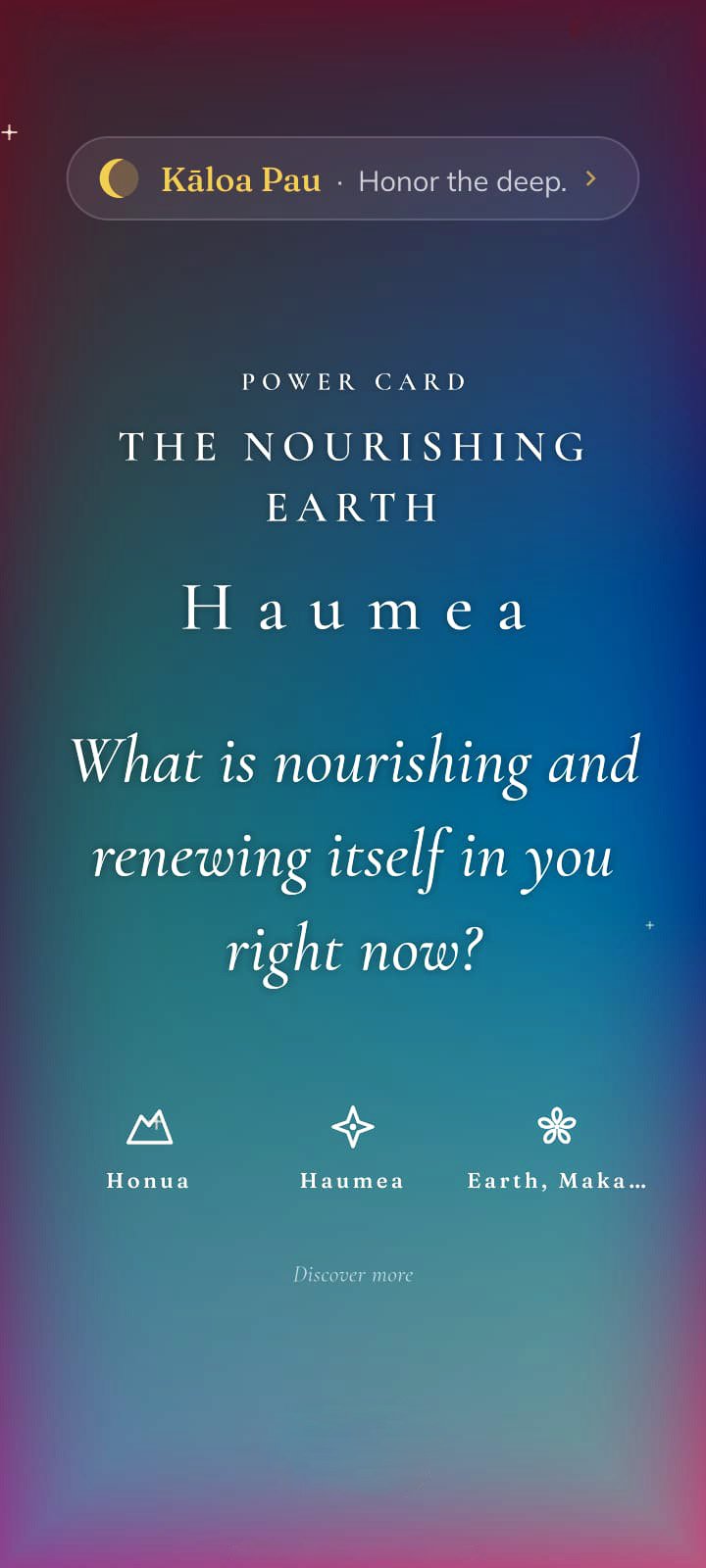 ʻOhana screenshot · aura card