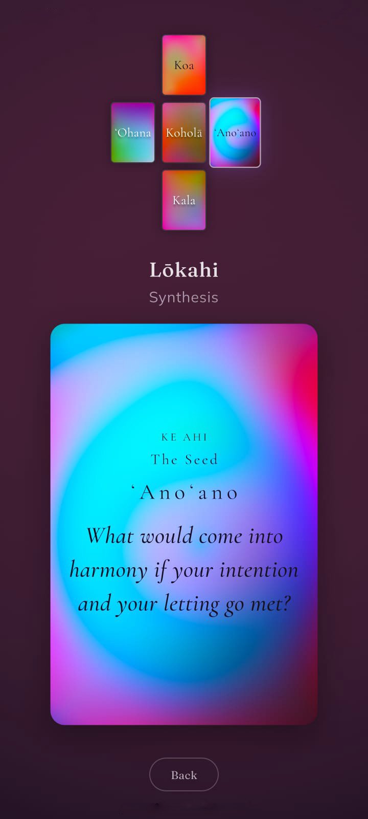 ʻOhana · five-card reading